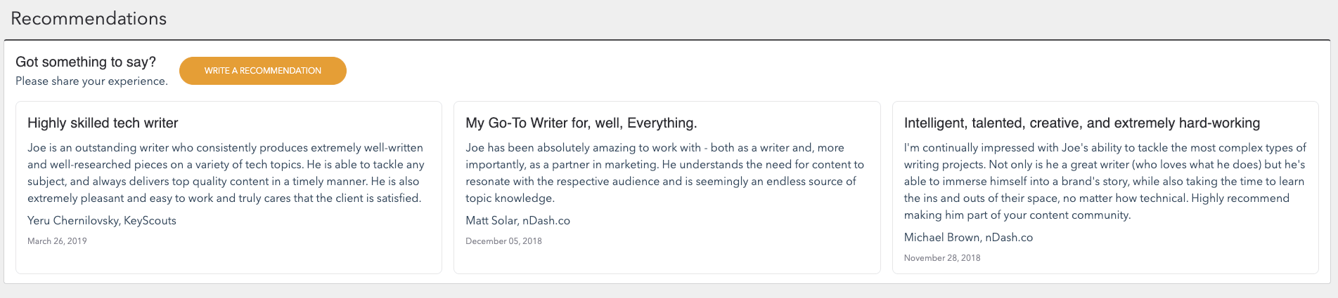 writing portfolio examples nDash 5