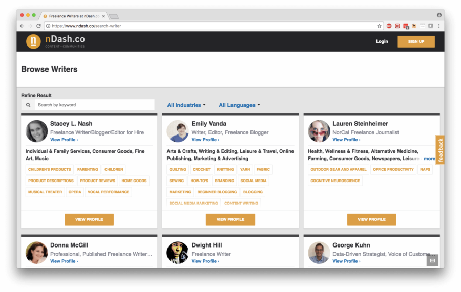 New Launch: Public Writer Profiles