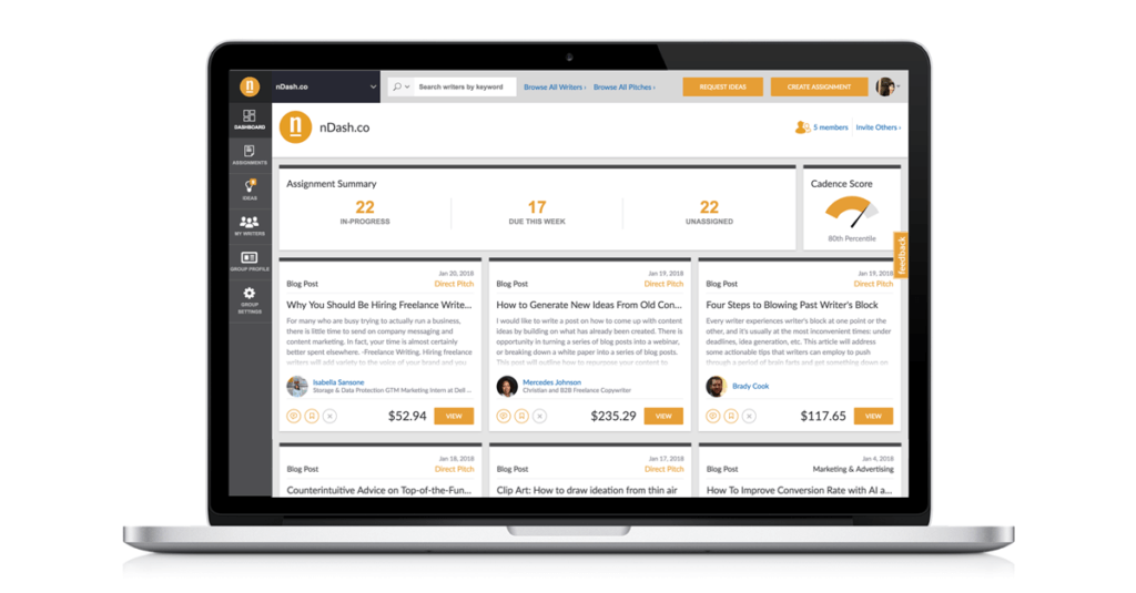 nDash Content Dashboard