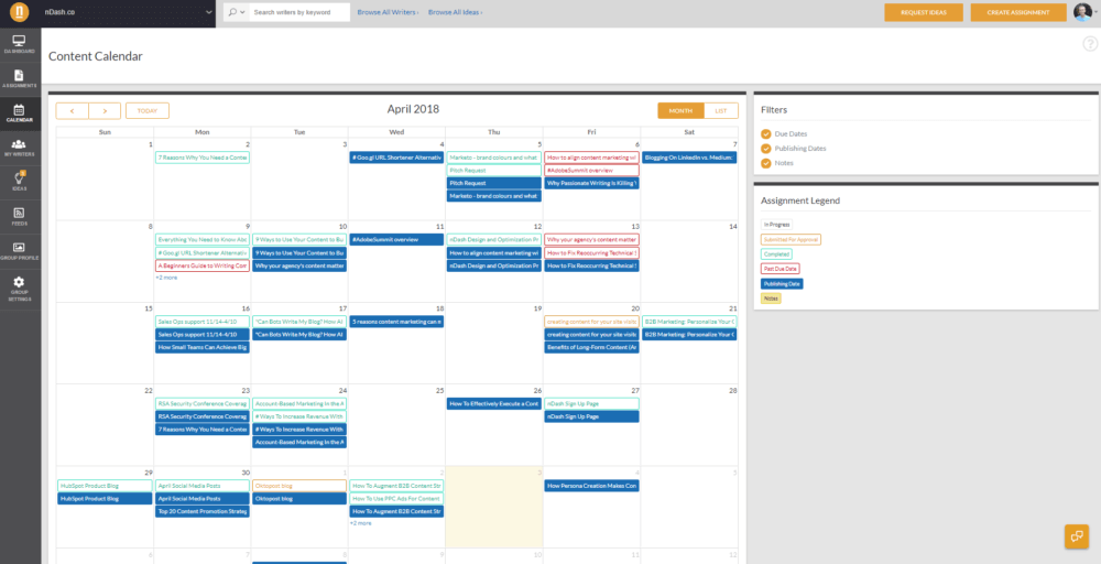 Content Calendar