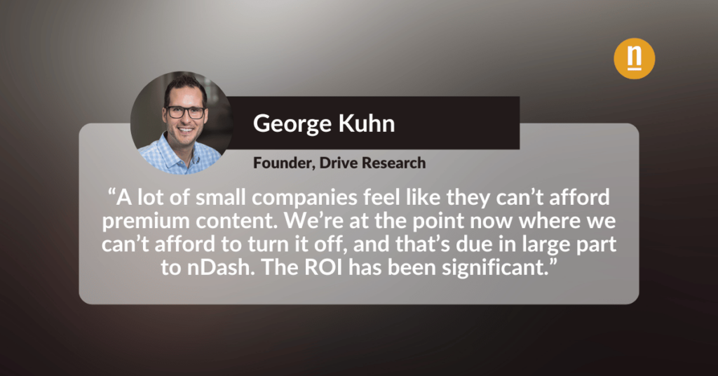 George Kuhn quote (ROI)