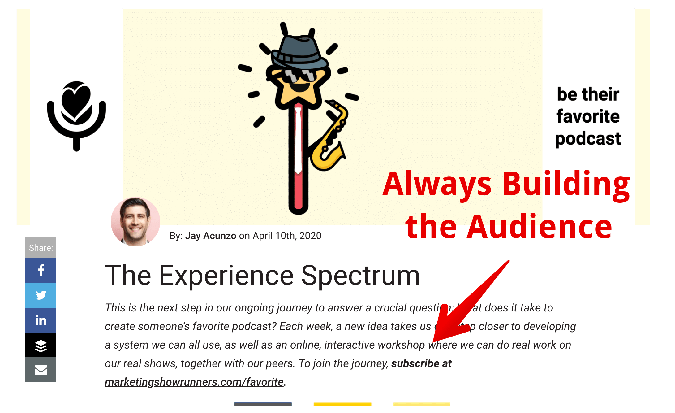 deconstructing content jay acunzo the experience spectrum business goal alignment
