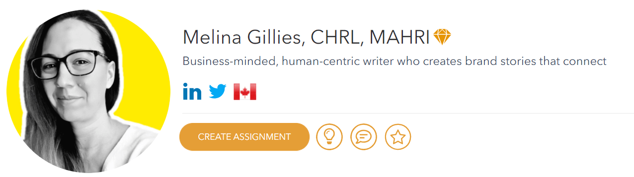 melina gillies HR writer