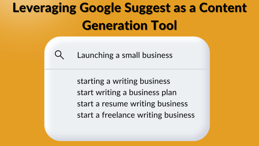 Leveraging Google Suggest for Content Generation