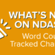 What’s New on nDash? Word Count & Tracked Changes