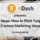 Five Steps: Pitching Targeted Content Marketing Ideas