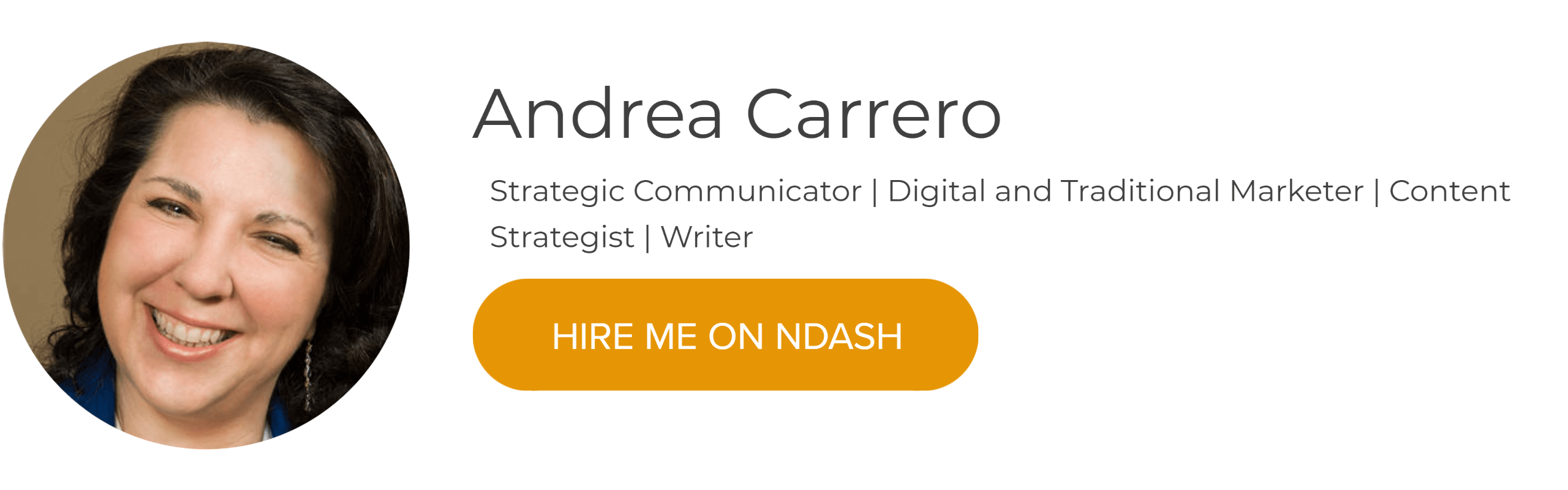 Meet data analytics writer - Andrea Carrero: Content Strategist & Freelance Writer