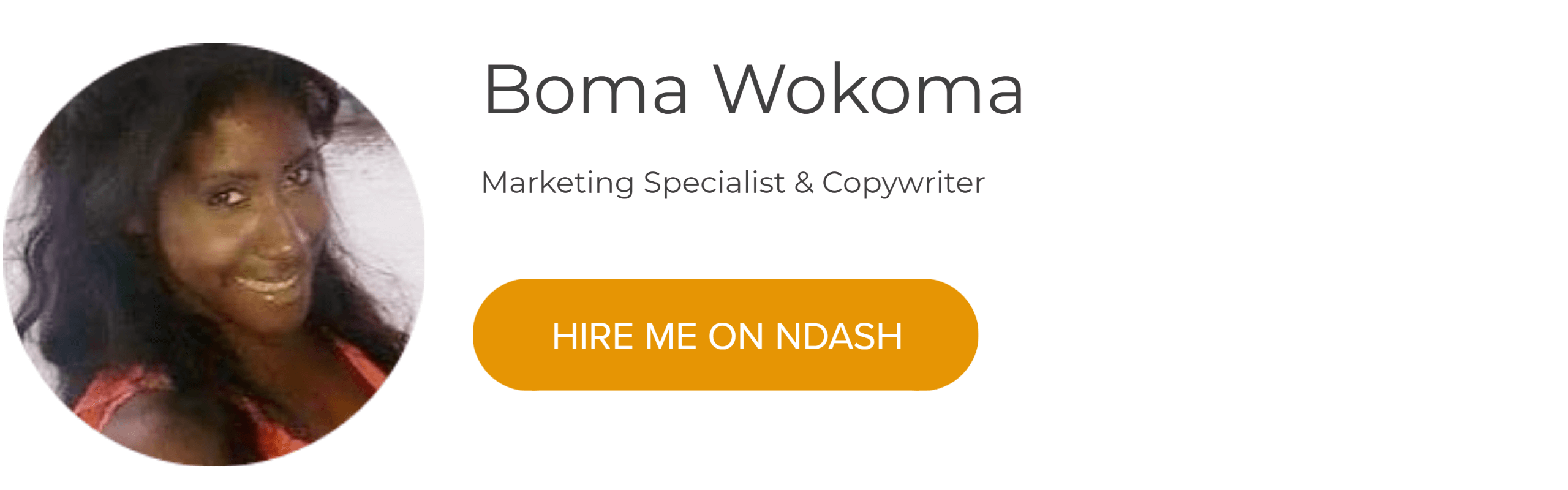Boma Wokoma: Marketing Specialist & Copywriter