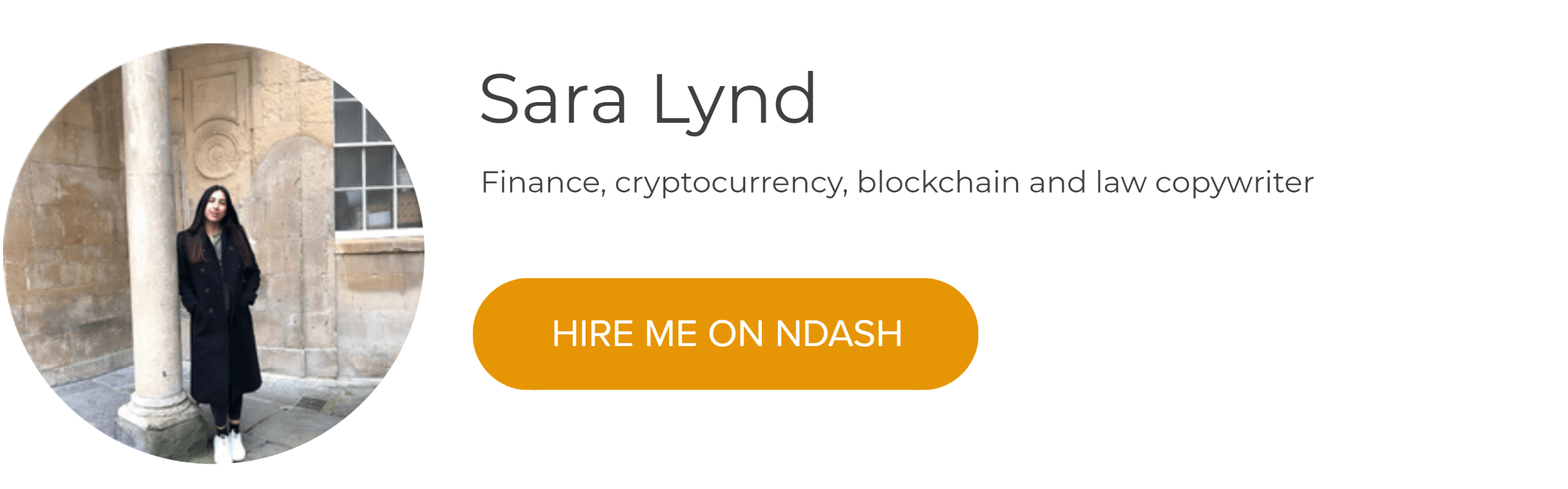 Sara Lynd: Finance, Cryptocurrency, Blockchain & Law Copywriter
