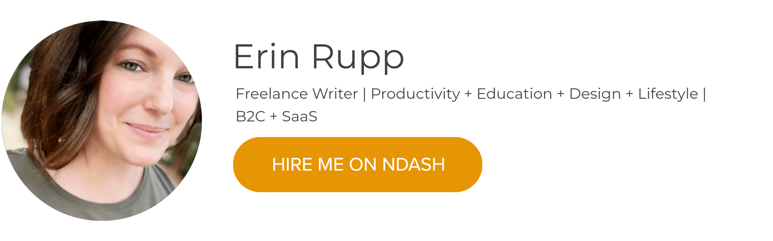 Erin Rupp: Freelance Writer