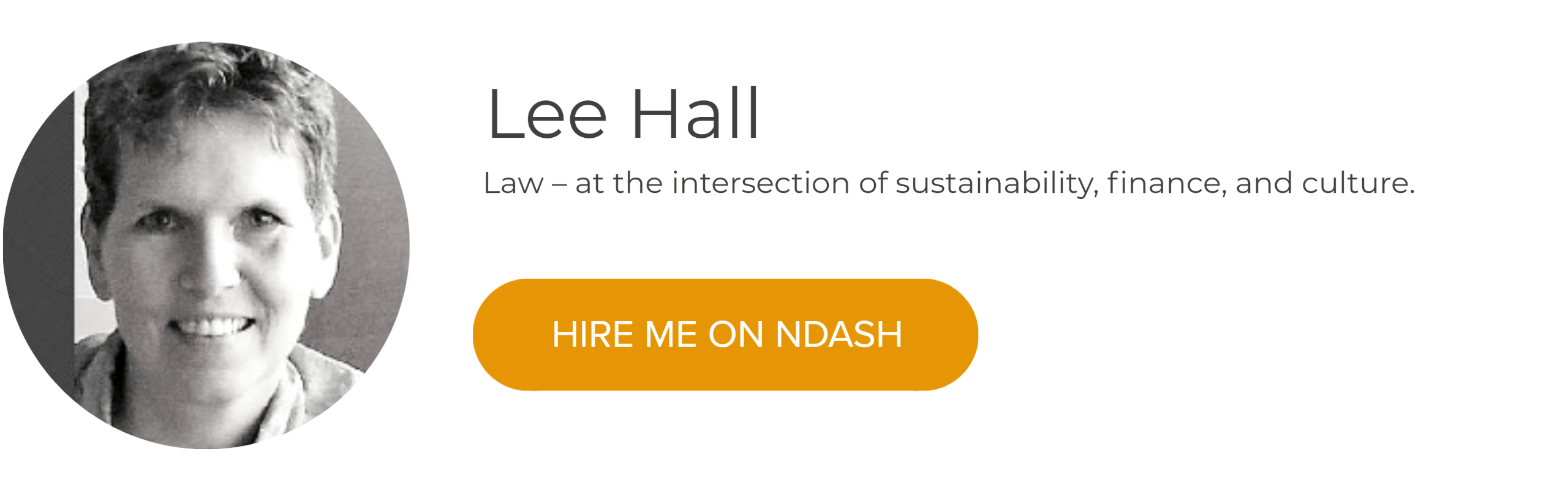 Lee Hall : Law - At the Intersection of Sustainability, Finance & Culture