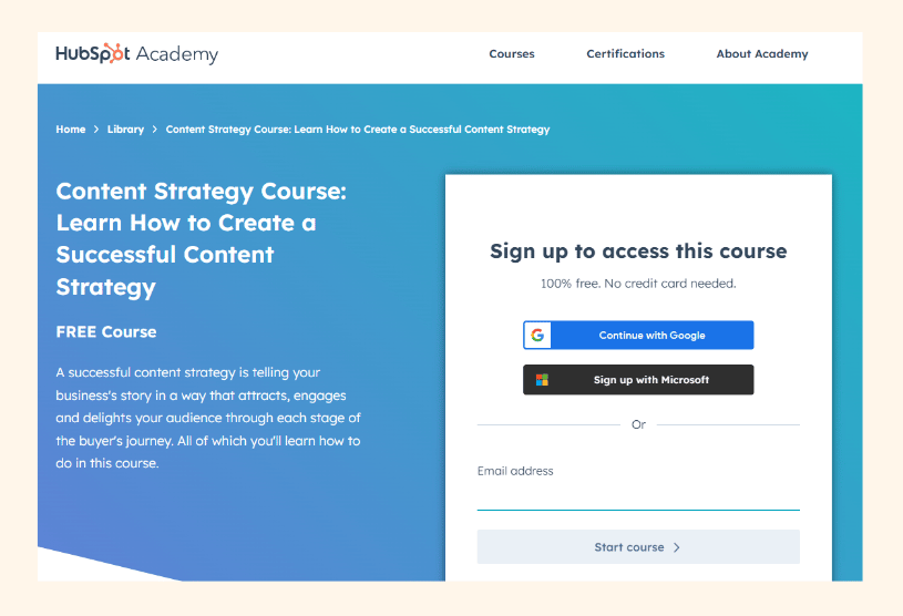 HubSpot Content Strategy Course