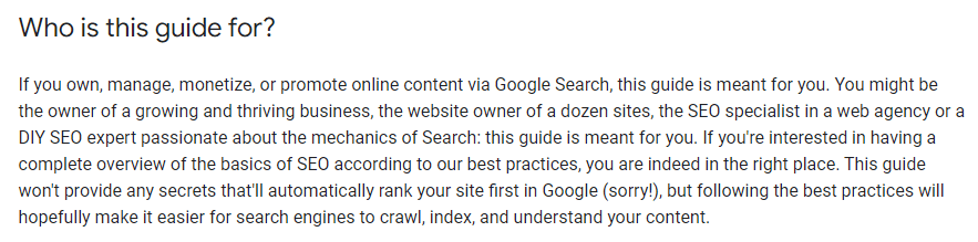 SEO Starter Guide