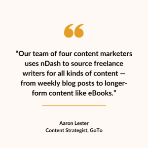 Aaron Lester quote about increasing content volume