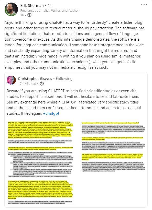 ChatGPT limitation example