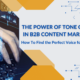The Power of Tone of Voice in B2B Content Marketing: How To Find the Perfect Voice for Your Brand