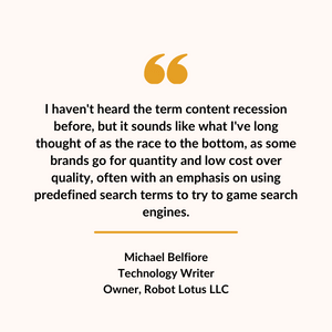 Michael Belfiore content recession quote