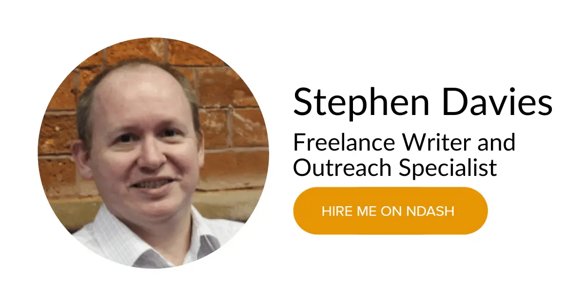 Stephen Davies freelance write card