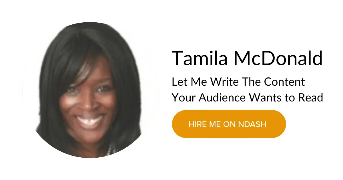 Tamila McDonald freelance writer spotlight card