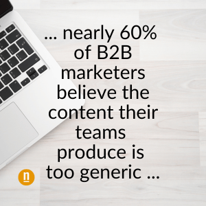_nearly 60% of B2B marketers believe the content their teams produce is too generic ...