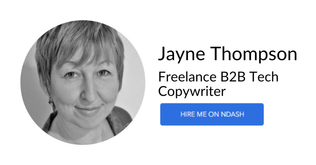 Jayne Thompson Freelance B2B Tech Copywriter