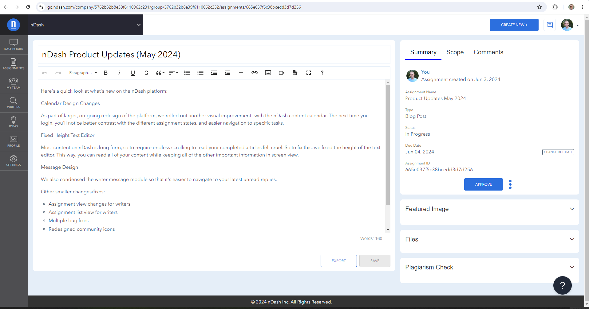 nDash text editor