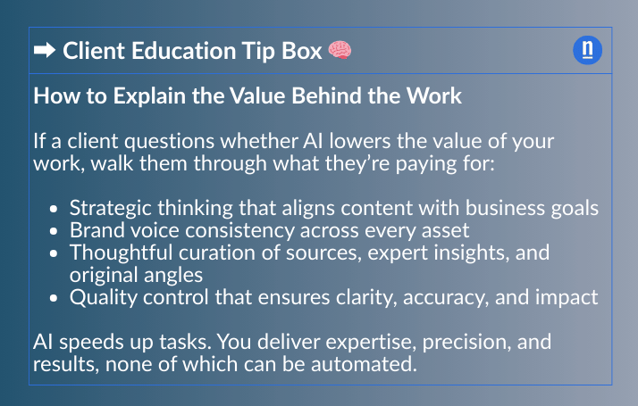 How to Explain the Value Behind the Work