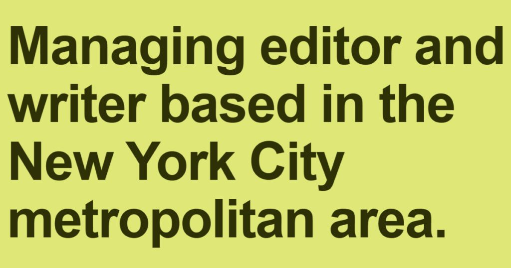 Alex Soto Managing Editor and Freelance Writer